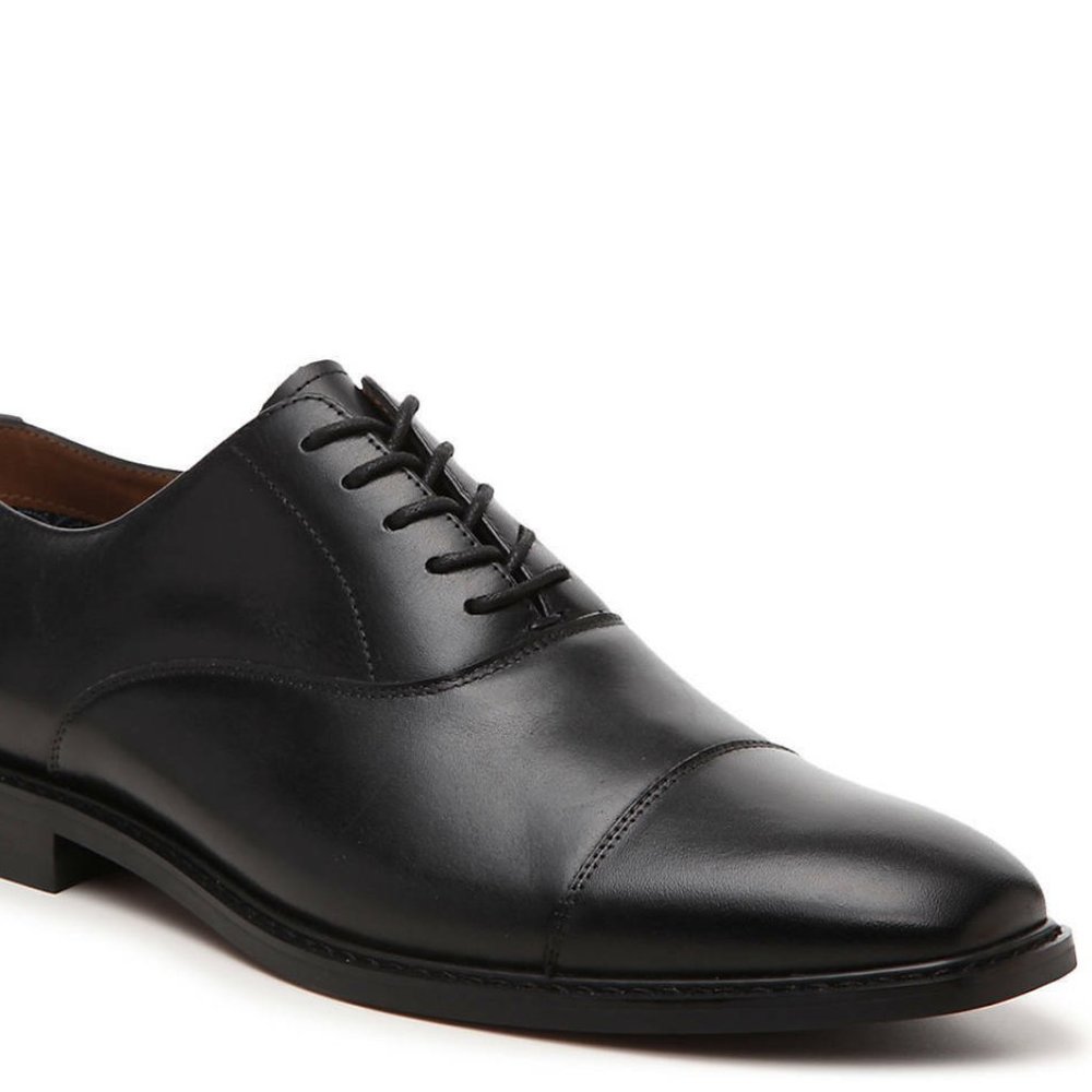 Aston Grey Saumon Cap Toe Oxford Black Size 11